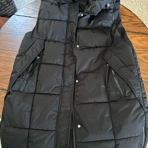 Women's Black Quilted Vest